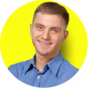 image of a man with a yellow background