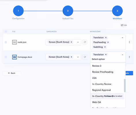 select the services you need in wxrks