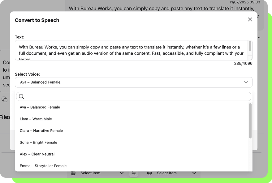 Convert to Speech